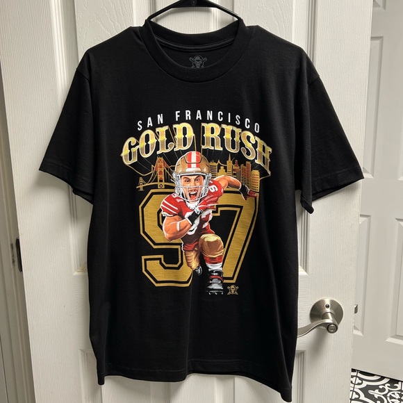 Like new! San Francisco 49ers Gold Rush Nick Bosa Mens T-shirt. Size MED, black - Picture 1 of 4